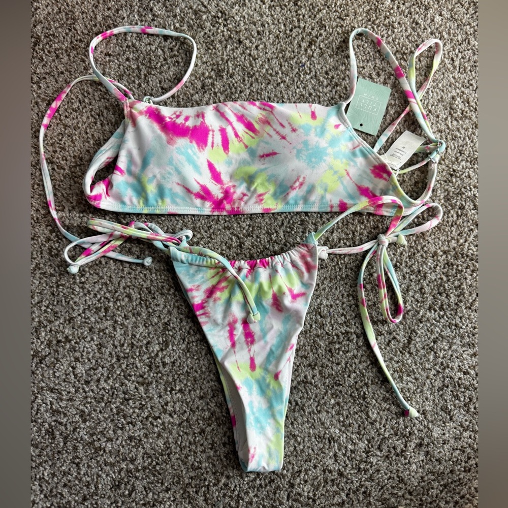 Full Tilt Swim Multicolor Tie-Dye Bikini